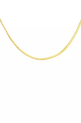 S-hook closure gold plated chain with textured detail