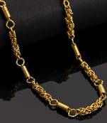 S-hook closure gold plated chain with textured detail
