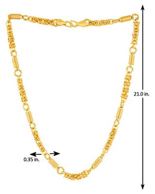 S-hook closure gold plated chain with textured detail 2
