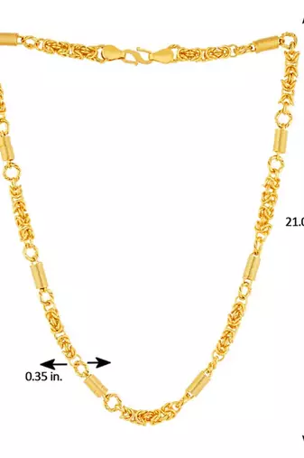 S-hook closure gold plated chain with textured detail