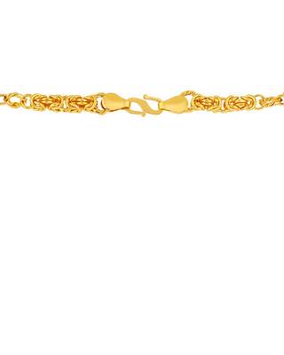 S-hook closure gold plated chain with textured detail 3
