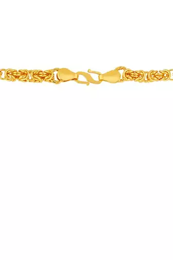 S-hook closure gold plated chain with textured detail