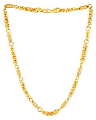 S-hook closure gold plated chain with textured detail 4