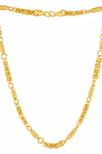 S-hook closure gold plated chain with textured detail