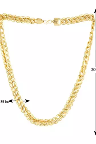 Classic gold plated chain with s-hook closure