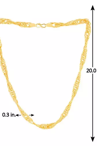 Classic gold plated chain with s-hook closure