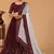 Wine embroidered georgette semi stitched lehenga