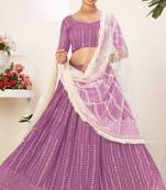 Wedding Season Special Twilight Lavender Color Lehenga Choli Set
