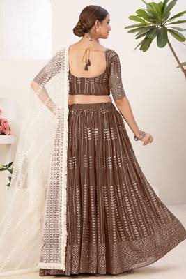 Wedding Season Special Caramel Color Lehenga Choli Set 3