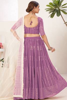 Wedding Season Special Twilight Lavender Color Lehenga Choli Set 2