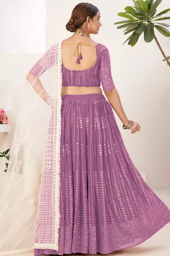 Wedding Season Special Twilight Lavender Color Lehenga Choli Set
