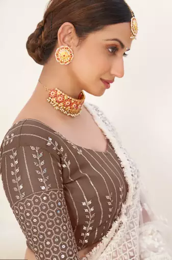 Wedding Season Special Caramel Color Lehenga Choli Set