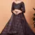 Grey embroidered silk semi stitched lehenga