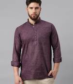 Riag men's solid ethnic short kurta.