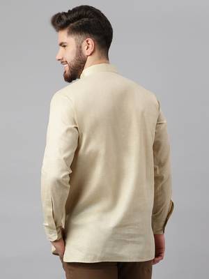 Riag men's solid ethnic short kurta. 3