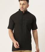 Riag men's solid ethnic short kurta.
