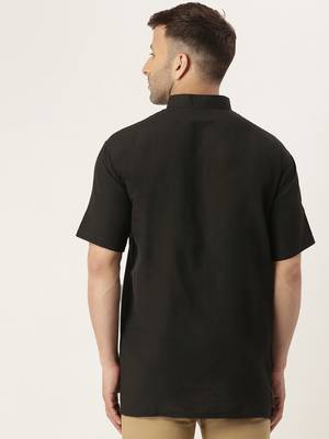 Riag men's solid ethnic short kurta. 4