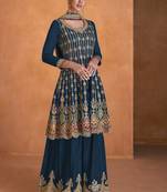 Morpichh Faux Georgette With Embroidery sequin Work Salwar Palazzo Suit