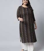 Multicolor sequin, beads, designer button rayon straight kurta