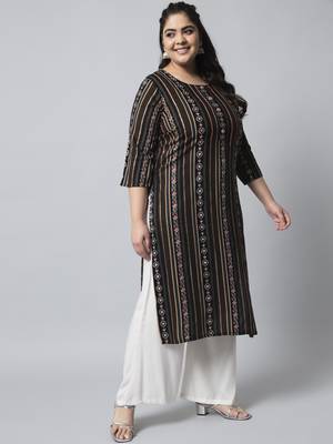 Multicolor sequin, beads, designer button rayon straight kurta 3