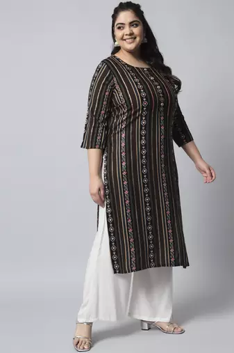 Multicolor sequin, beads, designer button rayon straight kurta