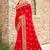 Women'S Red Zari Resham Embroidered Georgette Saree With Blouse Piece By Manu Fashion Era