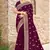 Women'S Purple Zari Resham Embroidered Georgette Saree With Blouse Piece By Manu Fashion Era