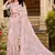 Womens'S Peach Zari Resham Stone Embroidered Net Party Wear Saree With Blouse Piece By Manu Fashion Era