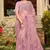 Womens'S Pink Zari Resham Stone Embroidered Net Party Wear Saree With Blouse Piece By Manu Fashion Era