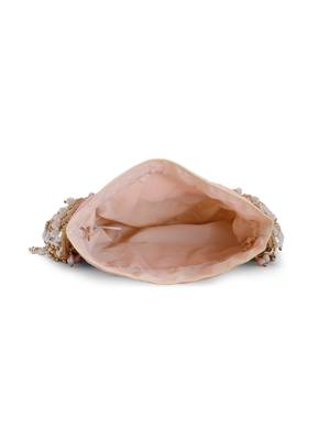 Droop Salmon Pink & Gold Honeycomb Embroidered Faux Silk Potli 5