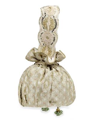 Droop Pistachio Green & Gold Ditsy Embroidered Faux Silk Potli 4