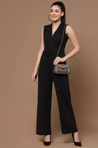 Mosaic Green & Multi Stone Work Embellished Metal Clutch