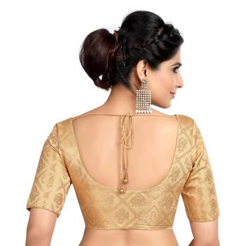 Neckbbok Silver Banarsi short sleeves readymade blouse 2