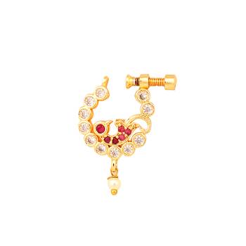 red-white gold nose pin 2