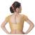 Gold Padded Short Sleeves Readymade Saree Blouse