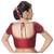 Maroon Padded Short Sleeves Readymade Saree Blouse