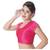 Pink Padded Short Sleeves Readymade Saree Blouse