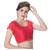 NeckbookRed Padded Short Sleeves Readymade Saree Blouse