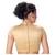 Gold High Neck Short Sleeves Padded Back Open Full Zipper Readymade Saree Blouse