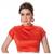 Rust High Neck Short Sleeves Padded Back Open Full Zipper Readymade Saree Blouse