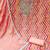 Kimisha women's peach organza hand work dress material with inner