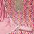 Kimisha women's pink organza hand work dress material with inner