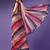 Wine leriya print georgette double line mirror lace border saree