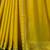 Mustard satin silk solid saree with unstitched blouse piece