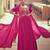 Magenta colour georgette embroidered designer dress