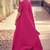 Magenta colour georgette embroidered designer dress