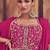 Magenta colour georgette embroidered designer dress
