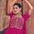 Magenta colour georgette embroidered designer dress