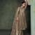 Dark chikoo colour pure silk embroidered designer suit