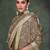 Dark chikoo colour pure silk embroidered designer suit